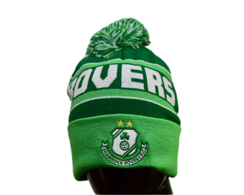 Green & White Bobble Beanie