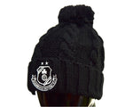 Black Fleece Lined Bobble Beanie