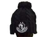 Black Fleece Lined Bobble Beanie